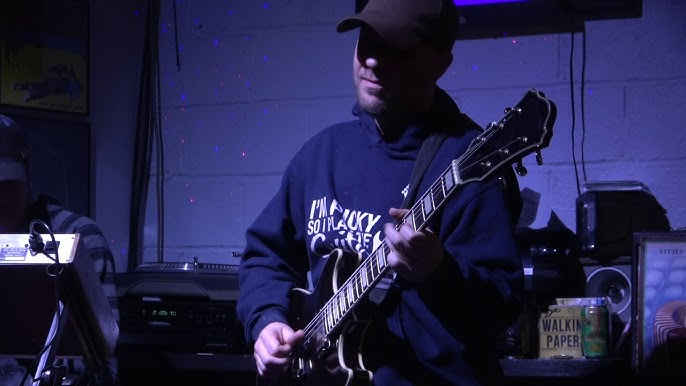 Musician practicing guitar